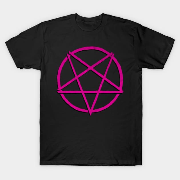 Hot Pink Satanic Pentagram | Hail Satan T-Shirt by WearSatan